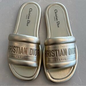 Christian Dior Every-D Champagne Gold Slide